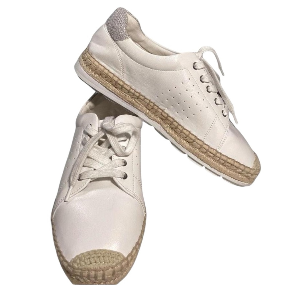 Aldo Women's‎ white sneakers Espadrilles size 10 faux leather Size 10